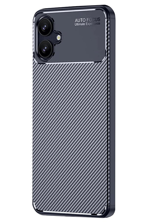 Samsung Galaxy A06 Kılıf Auto Focus Karbon Kapak - Laci̇vert - Dropx3397-2432