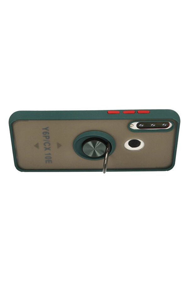 Huawei̇ Y6P Kılıf Montreal Yüzüklü Si̇li̇kon Kapak - Yeşi̇l - Dropx7091-7010
