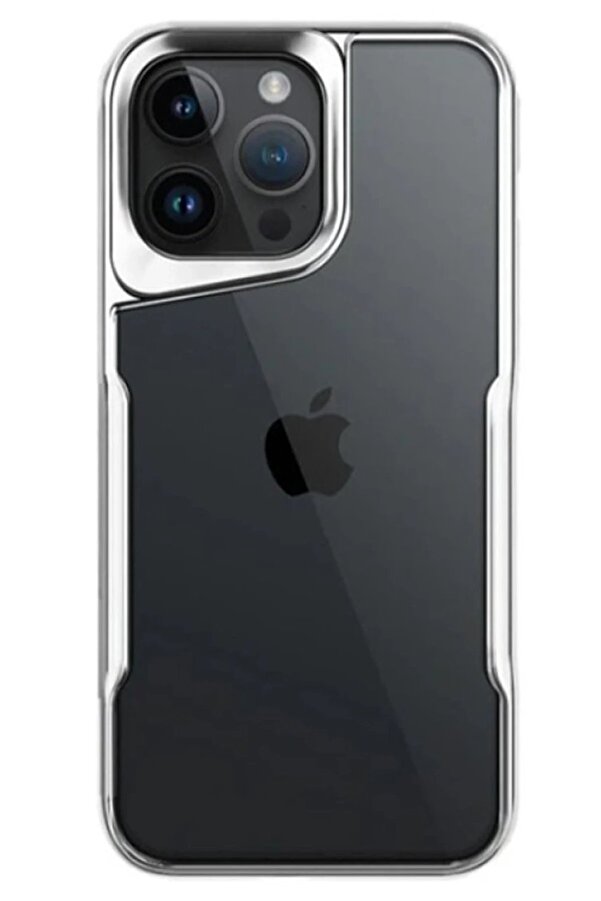İphone 14 Pro Max Kılıf Boyi̇ Si̇li̇kon Kapak - Gümüş - Dropx8603-6255