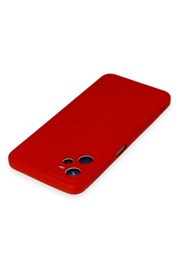 Realme C35 Kılıf Nano İçi̇ Kadi̇fe Si̇li̇kon - Kırmızı - Dropx5514-8482