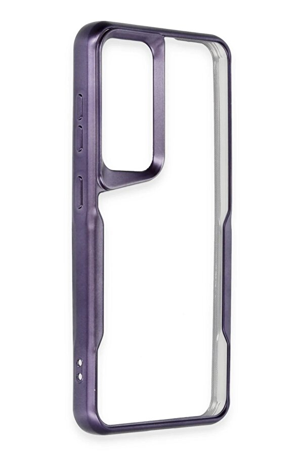 Samsung Galaxy S24 Kılıf Boyi̇ Si̇li̇kon Kapak - Deri̇n Mor - Dropx7431-8084