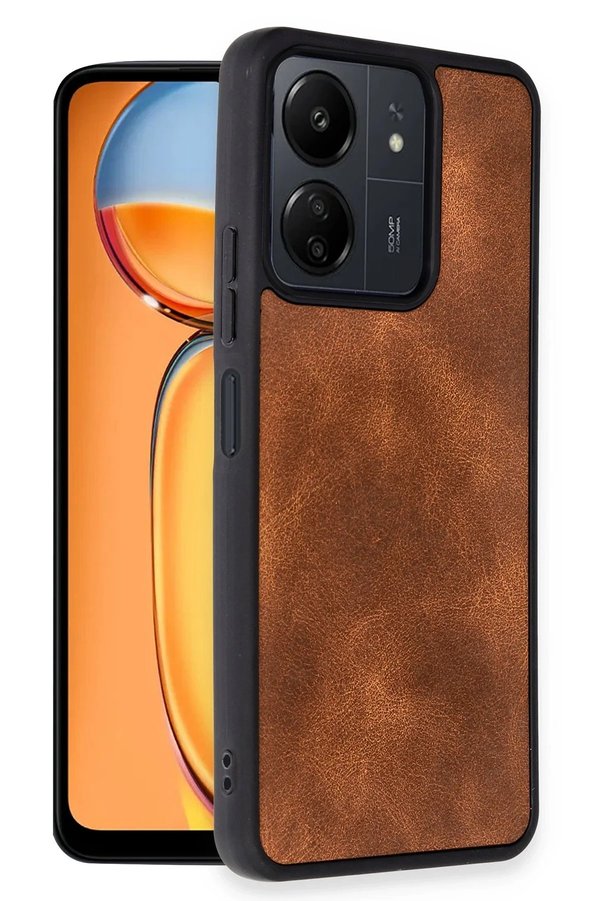 Xi̇aomi̇ Redmi̇ 13C Kılıf Aras Deri̇ Kapak - Taba - Dropx7405-8983