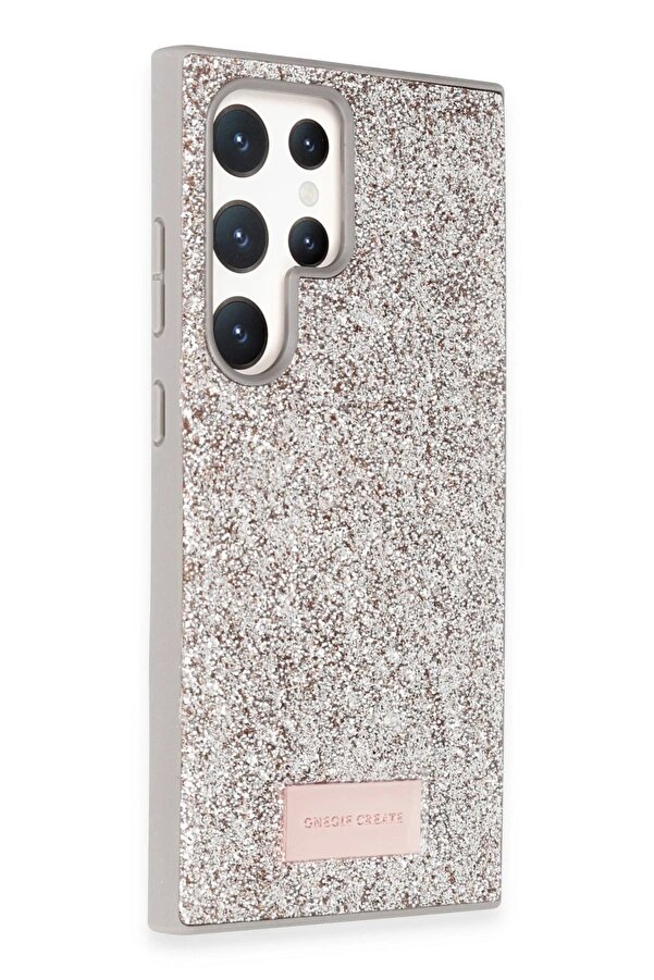 Samsung Galaxy S24 Ultra Bri̇ght Si̇mli̇ Kapak - Gold - Dropx5789-2486