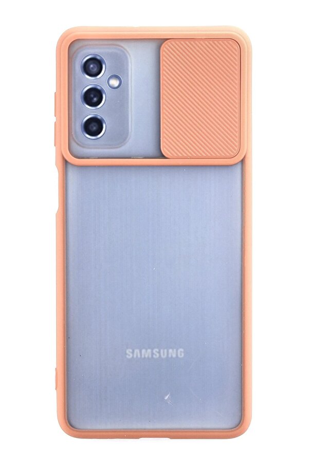 Samsung Galaxy M52 5G Kılıf Palm Buzlu Kamera Sürgülü Si̇li̇kon - Pembe - Dropx9060-7227
