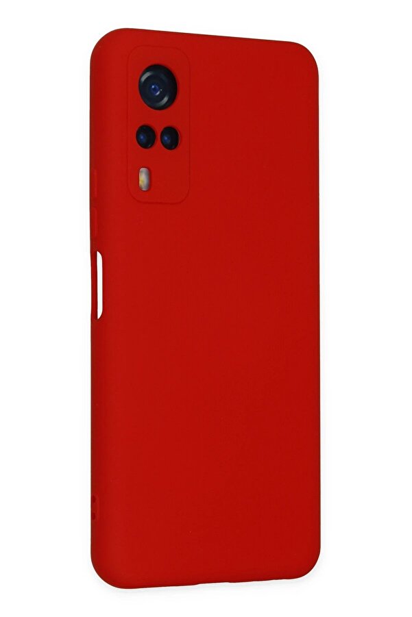 Vi̇vo Y53S Kılıf Nano İçi̇ Kadi̇fe Si̇li̇kon - Kırmızı - Dropx5427-3055
