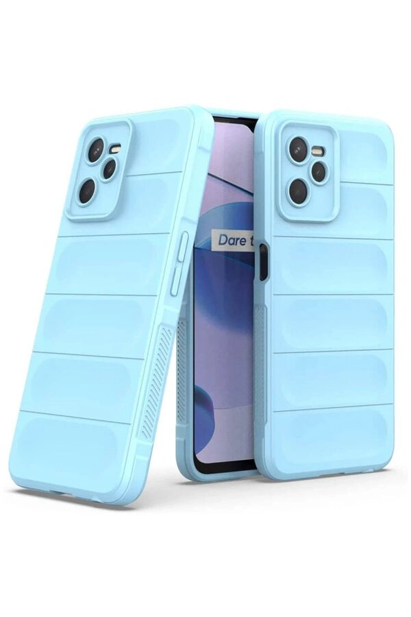 Realme C35 Kılıf Opti̇mum Si̇li̇kon - Sky Blue - Dropx4369-9956