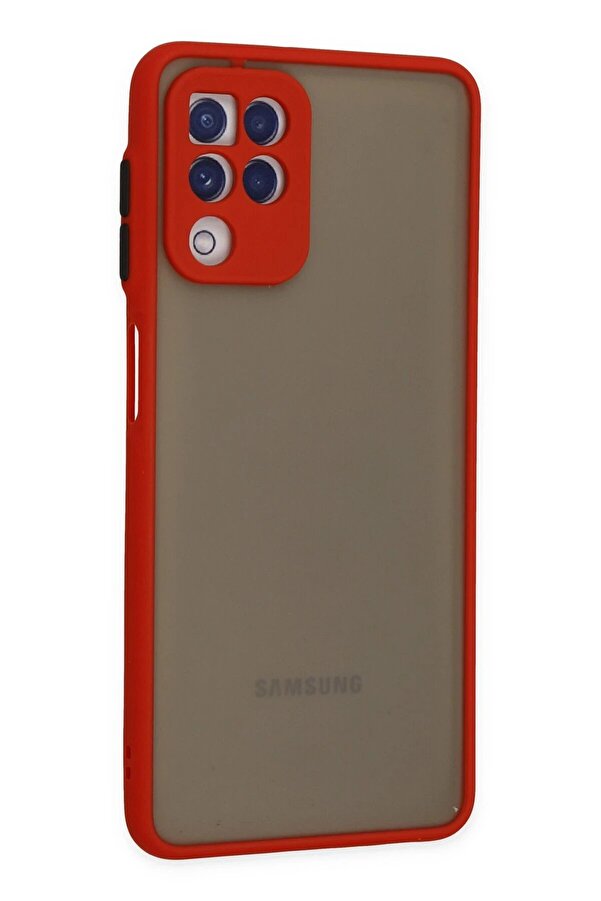 Samsung Galaxy A22 Kılıf Montreal Si̇li̇kon Kapak - Kırmızı - Dropx3719-4114
