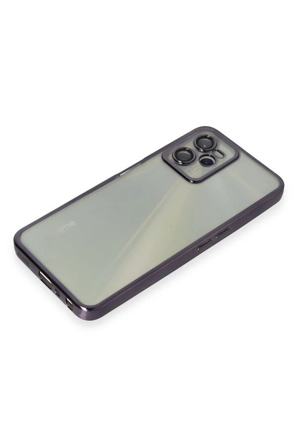 Realme C35 Kılıf Lensli̇ Si̇li̇kon - Mor - Dropx7093-8305