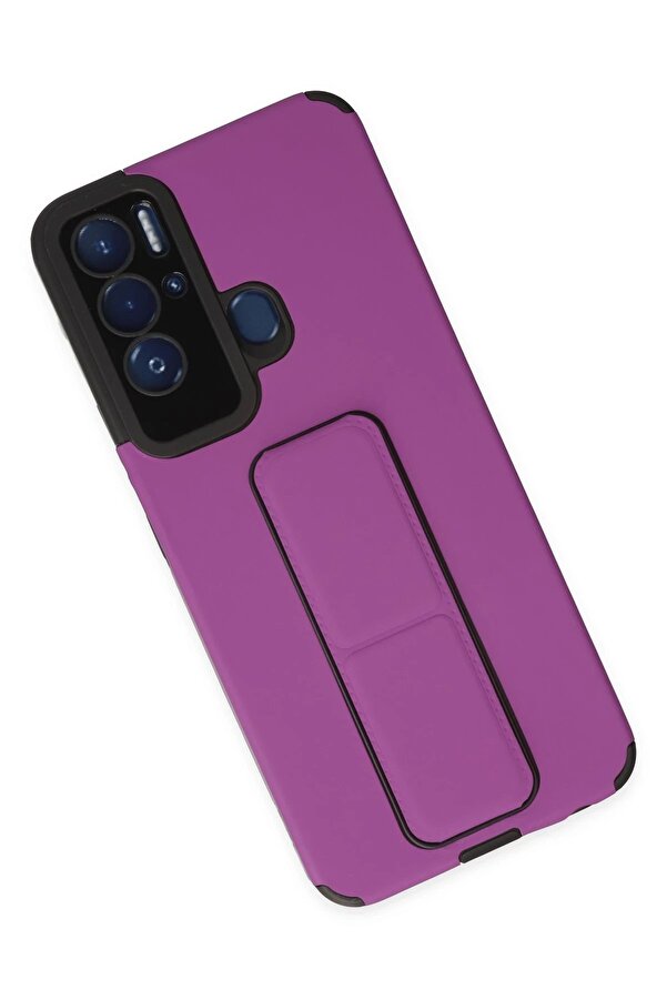 Tecno Pova Neo Kılıf Mega Standlı Si̇li̇kon - Mor - Dropx1588-5982