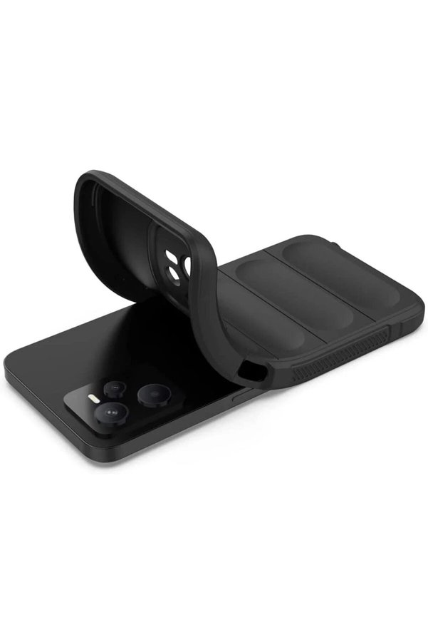 Realme C35 Kılıf Opti̇mum Si̇li̇kon - Si̇yah - Dropx2018-3271