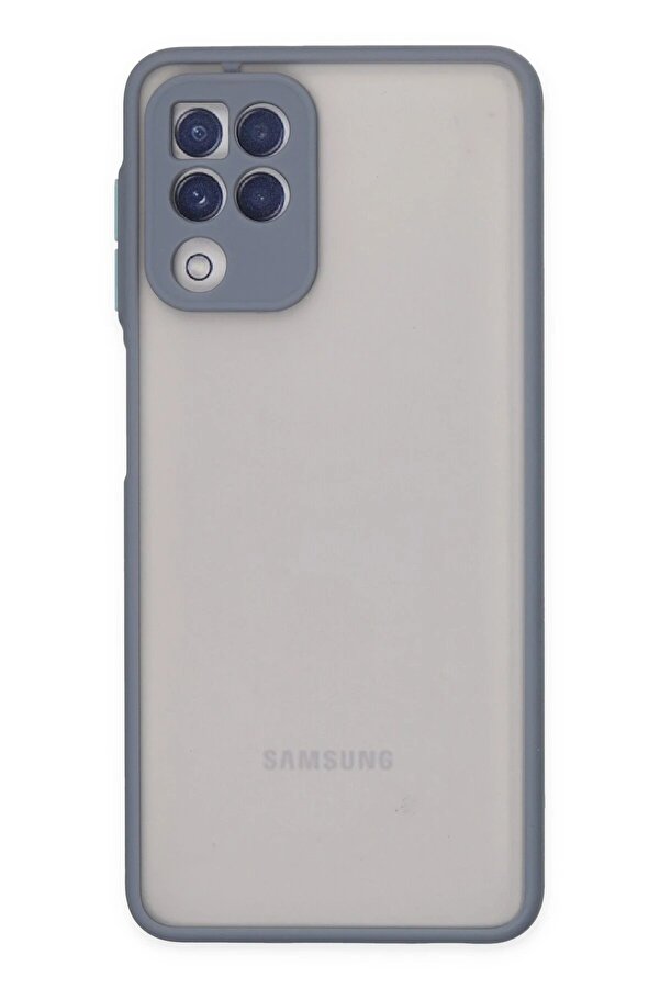 Samsung Galaxy A22 Kılıf Montreal Si̇li̇kon Kapak - Gri̇ - Dropx3199-1047