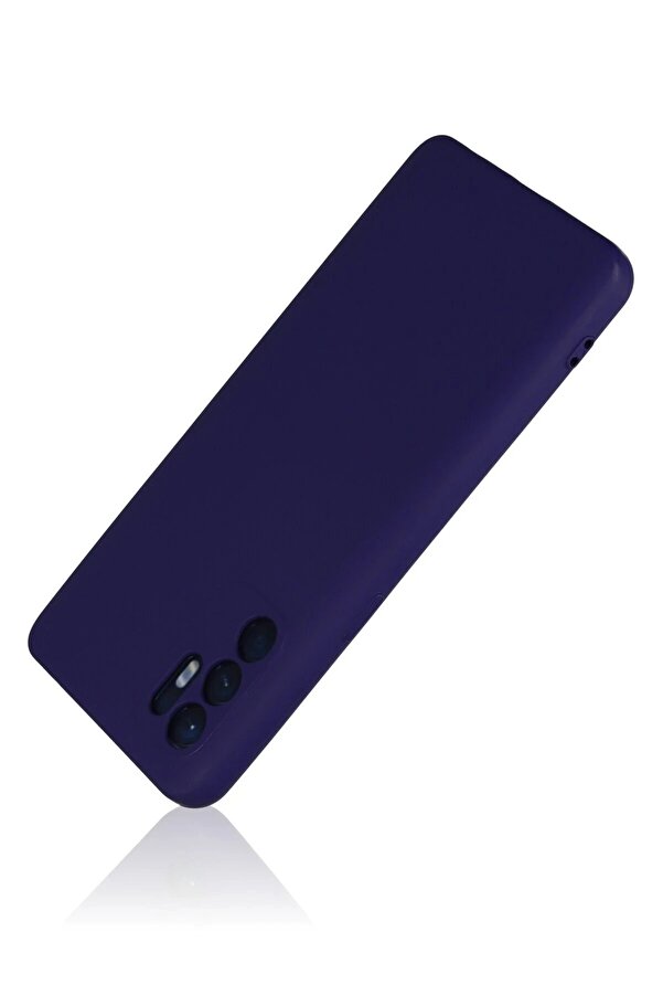 Oppo Reno 6 Kılıf Nano İçi̇ Kadi̇fe Si̇li̇kon - Mor - Dropx8115-8178
