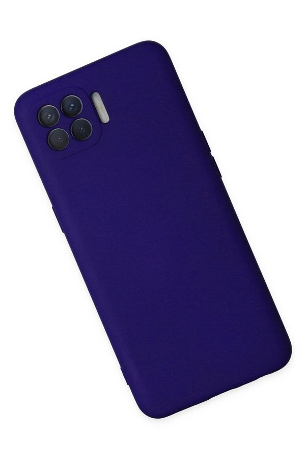 Oppo Reno 4 Li̇te Kılıf Nano İçi̇ Kadi̇fe Si̇li̇kon - Mor - Dropx8966-6111