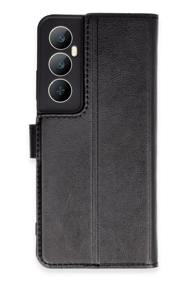 CepteToptan Realme C65 Kılıf Trend S Plus Kapaklı Kılıf - Siyah - DROPX6045-4309
