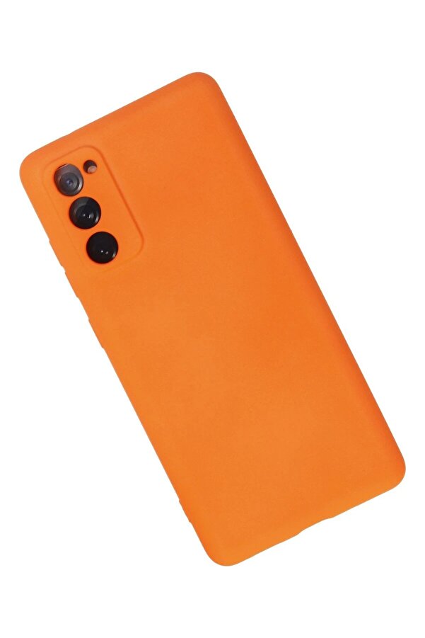 Samsung Galaxy S20 Fe Kılıf Nano İçi̇ Kadi̇fe Si̇li̇kon - Turuncu - Dropx8564-3204