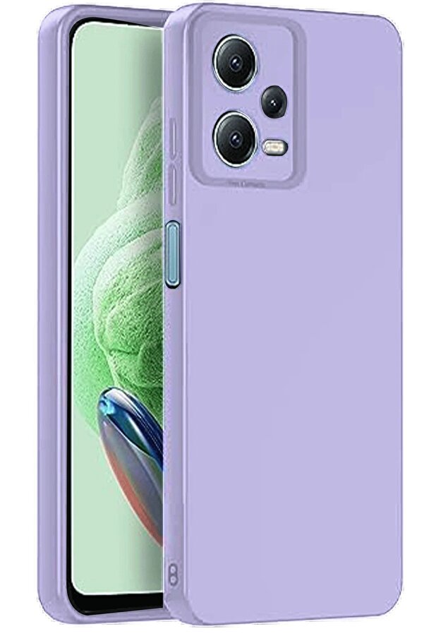 Xi̇aomi̇ Redmi̇ Note 12 Pro 5G Kılıf Nano İçi̇ Kadi̇fe Si̇li̇kon - Li̇la - Dropx6572-7677
