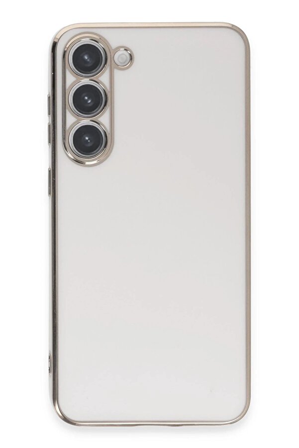 Samsung Galaxy S23 Kılıf Volet Si̇li̇kon - Beyaz - Dropx9808-8313