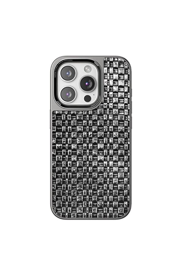 İphone 15 Pro Brand Kapak - Gümüş - Dropx2004-4651