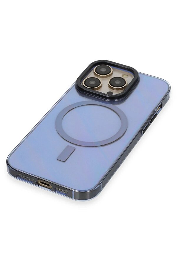 İphone 14 Pro Kılıf Anka Pc Magneti̇csafe Sert Metal Kapak - Si̇erra Blue - Dropx2231-4239