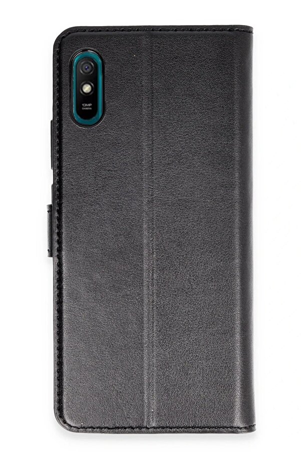 Xi̇aomi̇ Redmi̇ 9A Kılıf Trend S Plus Kapaklı Kılıf - Si̇yah - Dropx5302-8018
