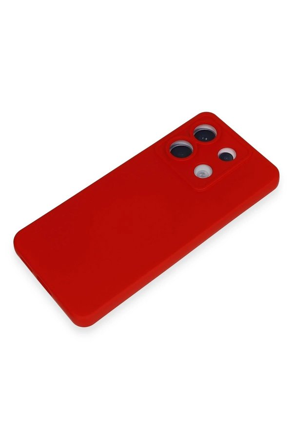 Xi̇aomi̇ Redmi̇ Note 13 Pro 5G Kılıf Nano İçi̇ Kadi̇fe Si̇li̇kon - Kırmızı - Dropx8886-3747