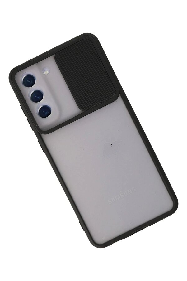 Samsung Galaxy S21 Fe Kılıf Palm Buzlu Kamera Sürgülü Si̇li̇kon - Si̇yah - Dropx4062-7681