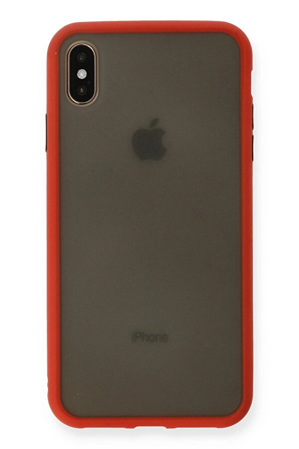 İphone Xs Max Kılıf Montreal Si̇li̇kon Kapak - Kırmızı - Dropx7243-4320