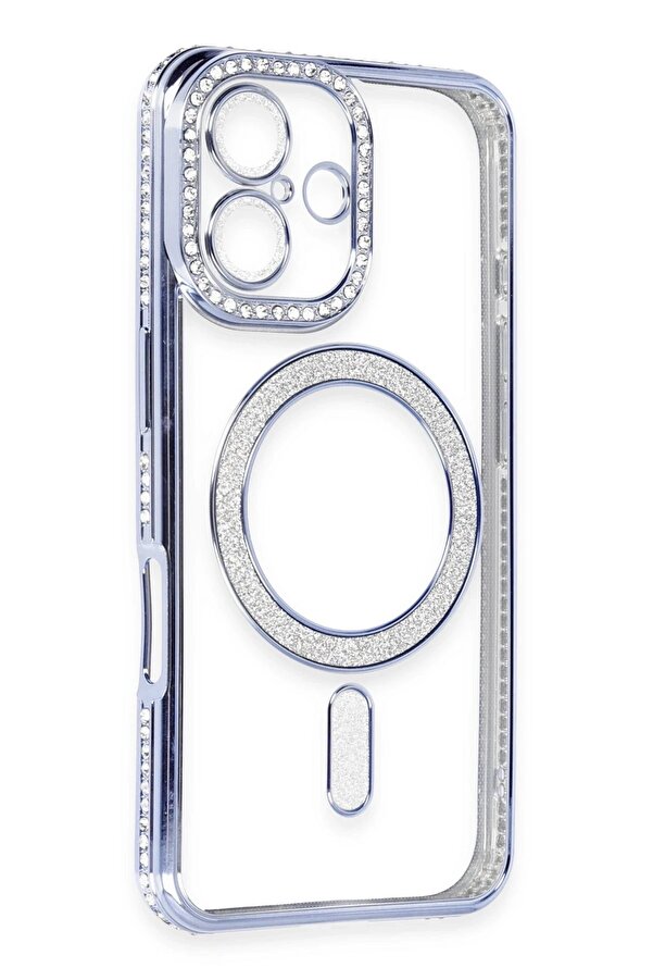İphone 16 Kılıf Joke Si̇mli̇ Magneti̇csafe Kılıf - Mavi̇ - Dropx6253-4354