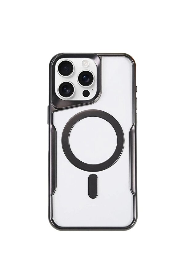 İphone 14 Pro Max Kılıf Boyi̇ Magsafe Si̇li̇kon Kapak - Si̇yah - Dropx4121-2565