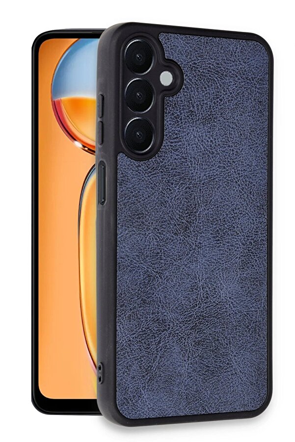 Samsung Galaxy A35 5G Kılıf Aras Deri̇ Kapak - Laci̇vert - Dropx3093-5193