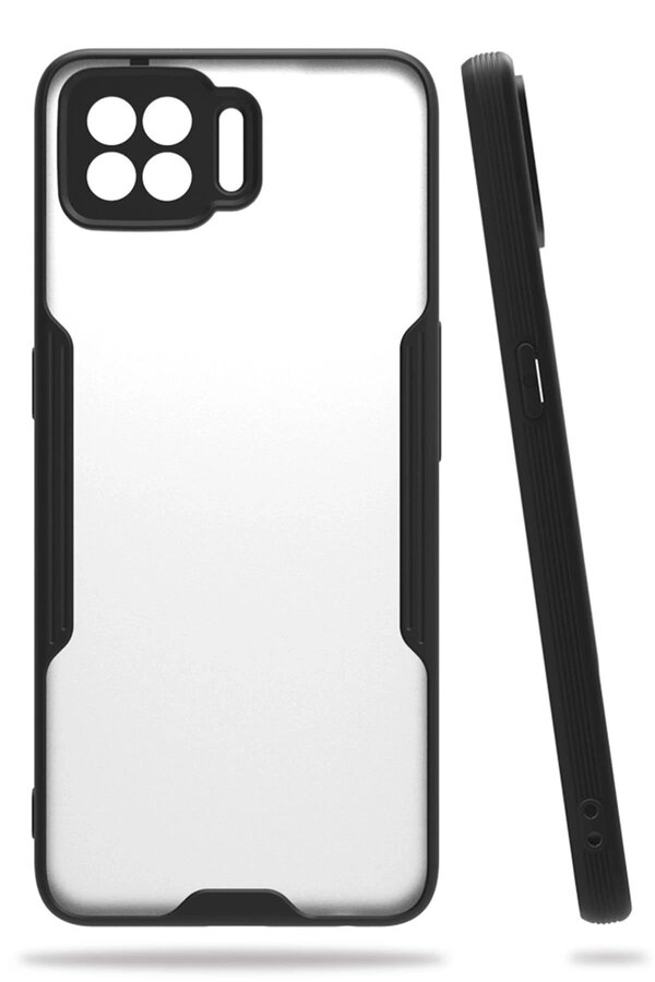 Oppo A73 Kılıf Plati̇n Si̇li̇kon - Si̇yah - Dropx6342-4265