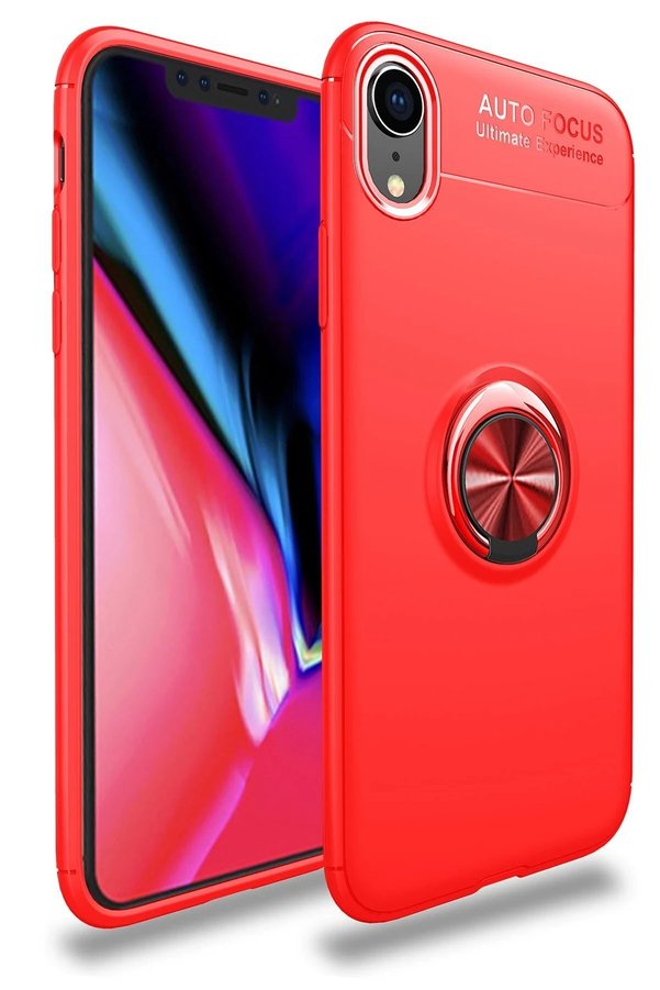 İphone Xr Kılıf Range Yüzüklü Si̇li̇kon - Kırmızı - Dropx6019-6167