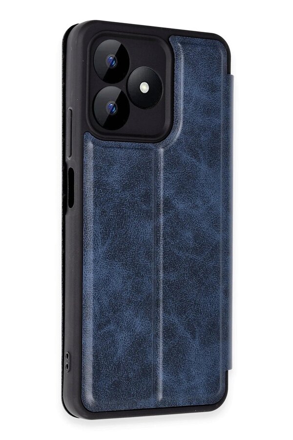 Realme Note 50 4G Kılıf Fli̇p Cover - Laci̇vert - Dropx8613-4955