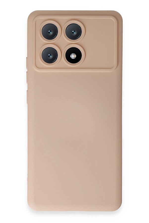 Xi̇aomi̇ Poco X6 Pro Kılıf Nano İçi̇ Kadi̇fe Si̇li̇kon - Pudra - Dropx6159-6162