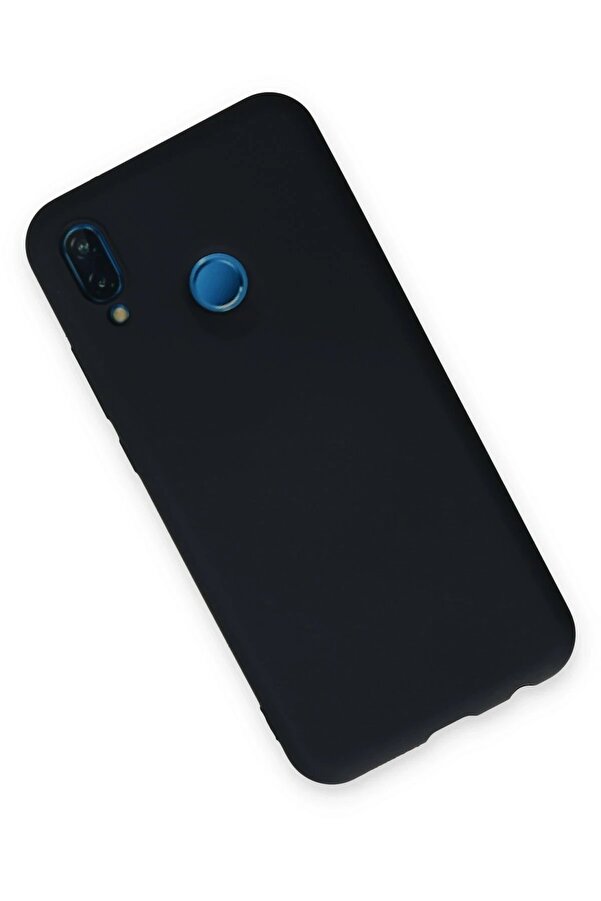 Huawei̇ P20 Li̇te Kılıf Nano İçi̇ Kadi̇fe Si̇li̇kon - Laci̇vert - Dropx6372-1160