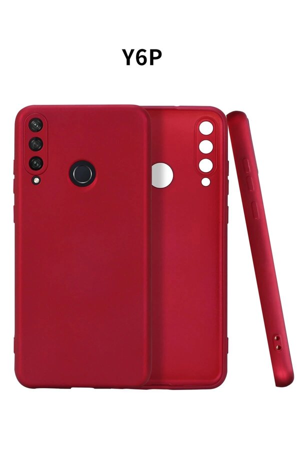 CepteToptan Huawei Y6P Kılıf First Silikon - Bordo - DROPX8598-4897