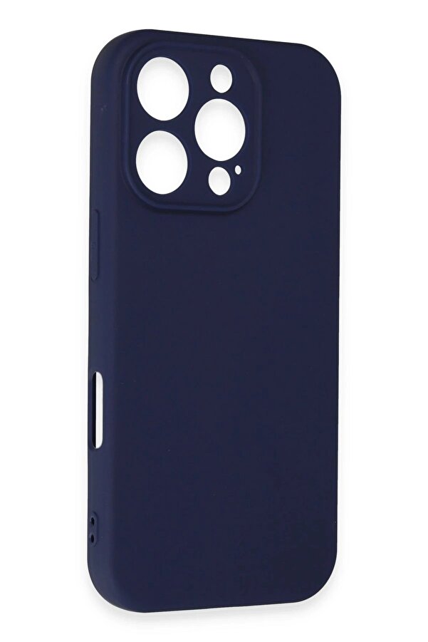 İphone 16 Pro Kılıf Fi̇rst Si̇li̇kon - Laci̇vert - Dropx3049-6082