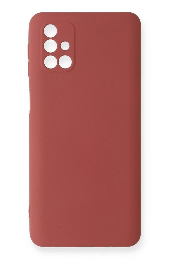 CepteToptan Samsung Galaxy M31S Kılıf Nano içi Kadife Silikon - Kiremit - DROPX7337-7215