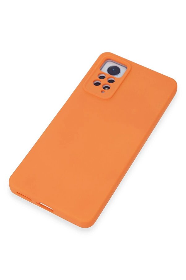 Xi̇aomi̇ Redmi̇ Note 12 Pro 4G Kılıf Nano İçi̇ Kadi̇fe Si̇li̇kon - Turuncu - Dropx5343-4673