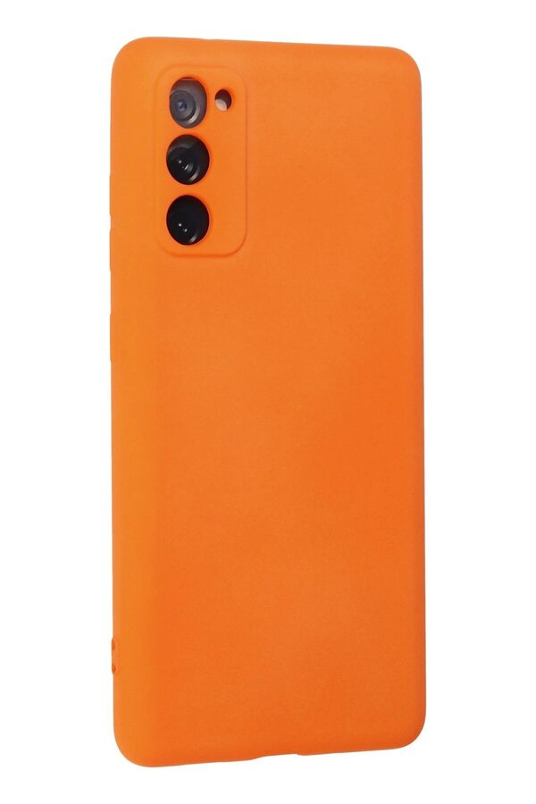 Samsung Galaxy S20 Fe Kılıf Nano İçi̇ Kadi̇fe Si̇li̇kon - Turuncu - Dropx8564-3204