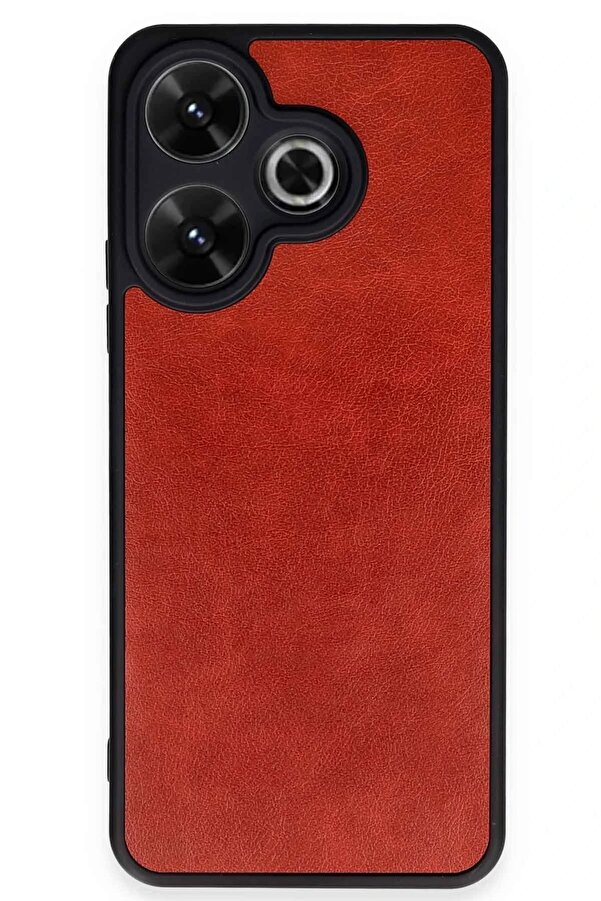 Xi̇aomi̇ Redmi̇ 13 4G Kılıf Aras Deri̇ Kapak - Kırmızı - Dropx4271-9320