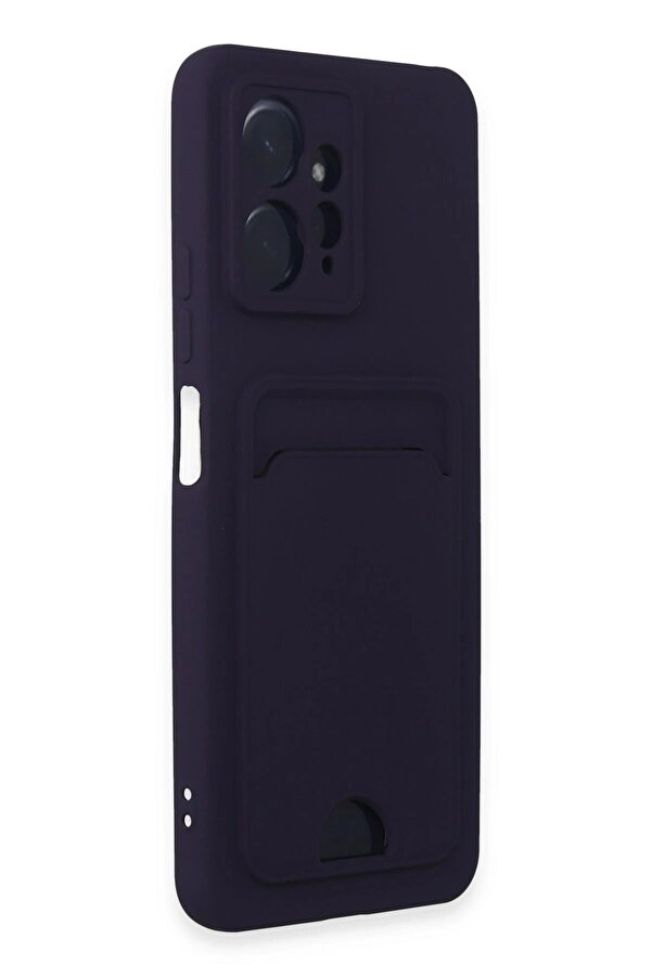 Xi̇aomi̇ Redmi̇ Note 12 4G Kılıf Kelvi̇n Kartvi̇zi̇tli̇ Si̇li̇kon - Deri̇n Mor - Dropx3076-6031