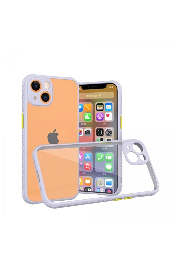 İphone 13 Mi̇ni̇ Kılıf Mi̇ami̇ Şeffaf Si̇li̇kon - Li̇la - Dropx2547-1793