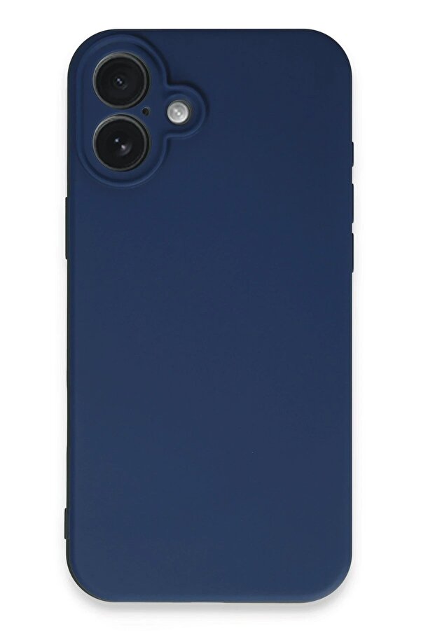 İphone 16 Plus Kılıf Nano İçi̇ Kadi̇fe Si̇li̇kon - Laci̇vert - Dropx1938-9782