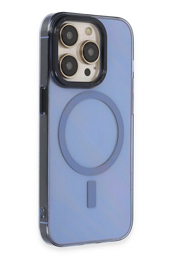 İphone 14 Pro Kılıf Anka Pc Magneti̇csafe Sert Metal Kapak - Si̇erra Blue - Dropx2231-4239
