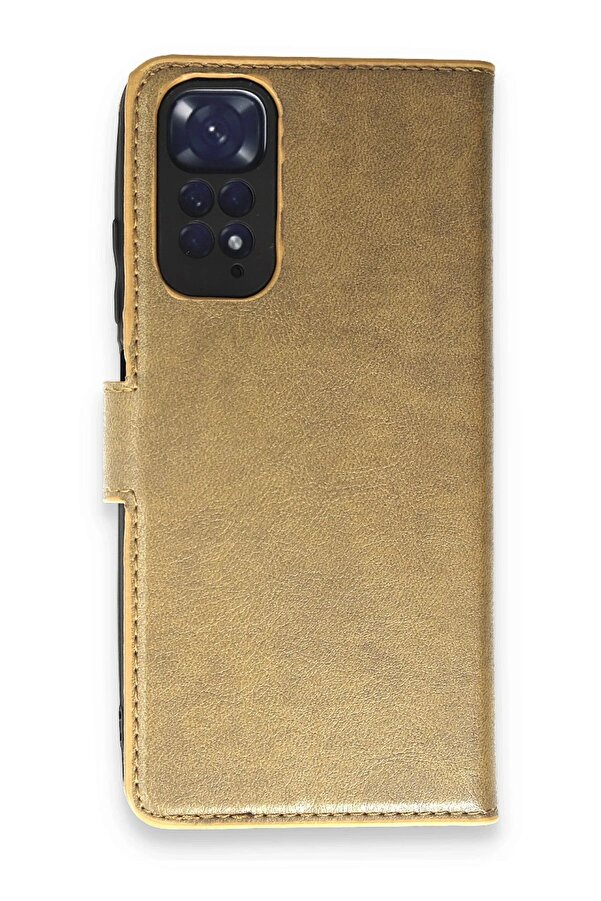 Xi̇aomi̇ Redmi̇ Note 11 Pro Kılıf Trend S Plus Kapaklı Kılıf - Gold - Dropx5958-5197