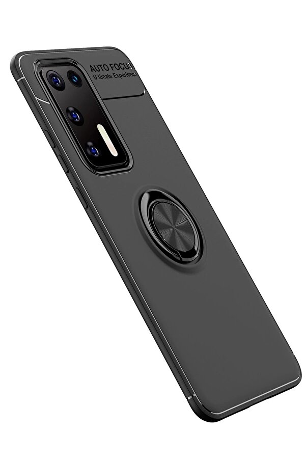 Huawei̇ P40 Kılıf Range Yüzüklü Si̇li̇kon - Si̇yah - Dropx9155-7538