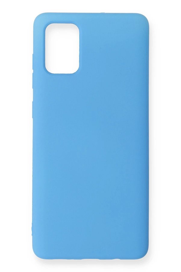 CepteToptan Samsung Galaxy A71 Kılıf Nano içi Kadife Silikon - Mavi - DROPX5533-5337