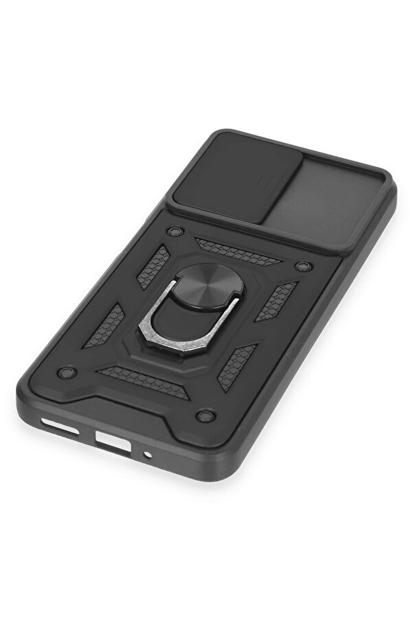 Xi̇aomi̇ Redmi̇ Note 12 4G Kılıf Pars Lens Yüzüklü Si̇li̇kon - Si̇yah - Dropx7655-4713