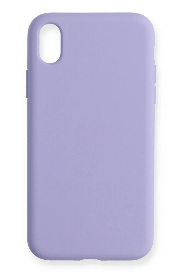 CepteToptan iPhone XR Kılıf Nano içi Kadife Silikon - Lila - DROPX5250-9154